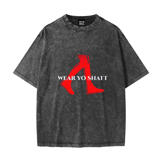Heavyweight Snow Washed T-Shirt Classic WearYoShatt Logo