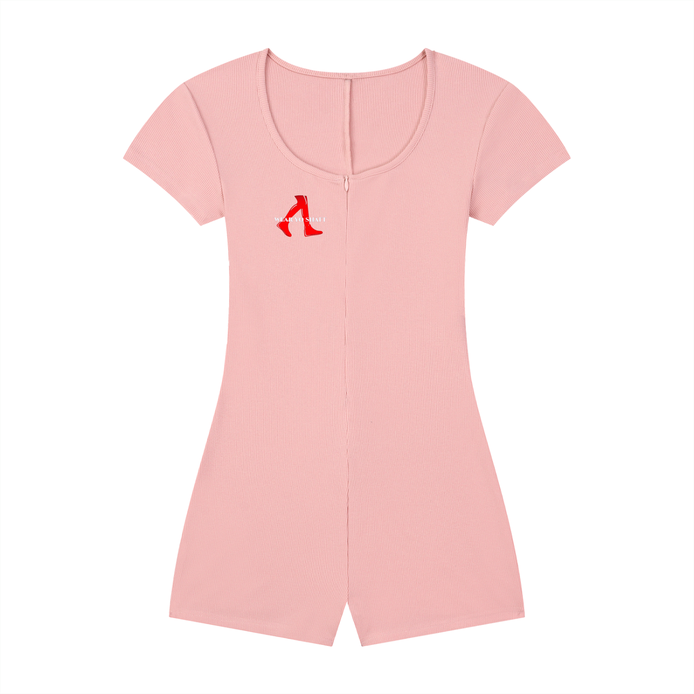Women's Dual-Function Cape Tie-Waist Romper Classic WearYoShatt Logo