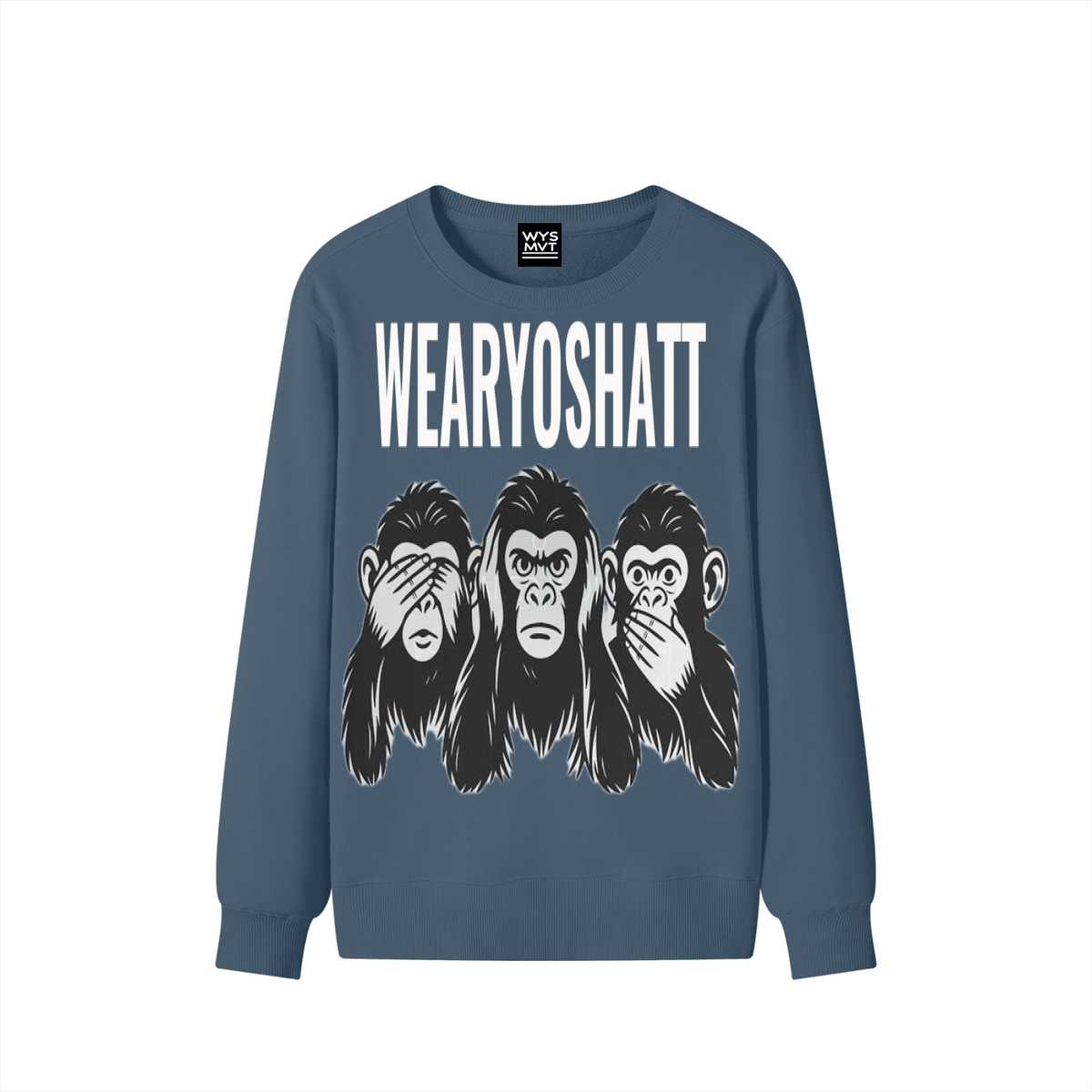 Unisex Cotton Sweatshirt ( See Hear Speak No Evil)