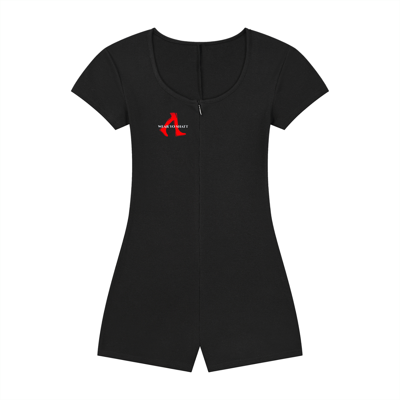 Women's Dual-Function Cape Tie-Waist Romper Classic WearYoShatt Logo