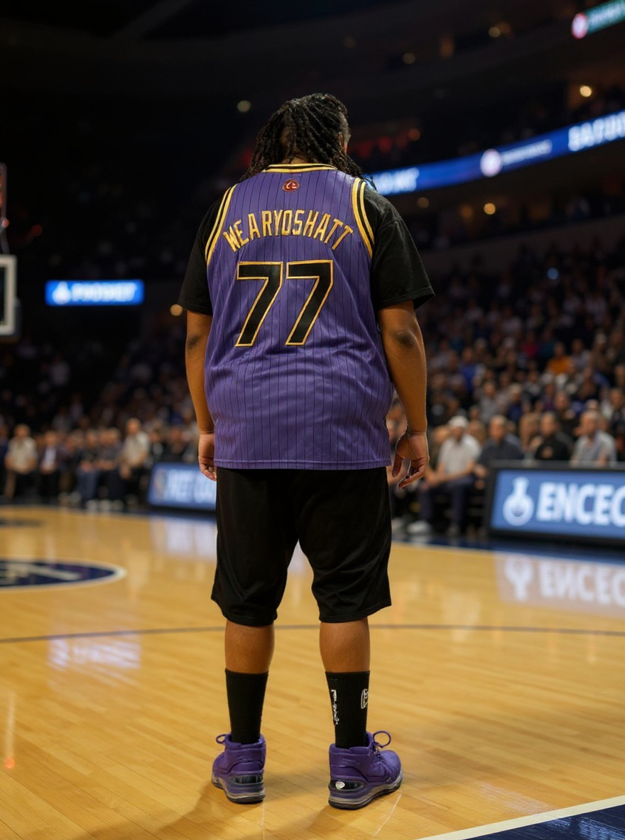 Basketball Jersey Purple Gold Black