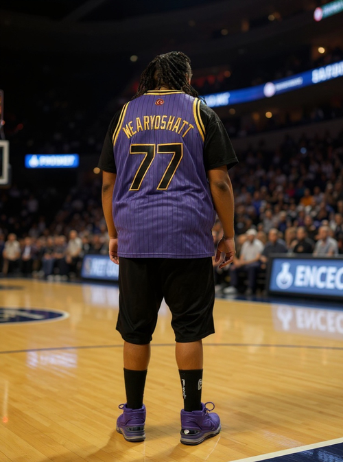 Basketball Jersey Purple Gold Black