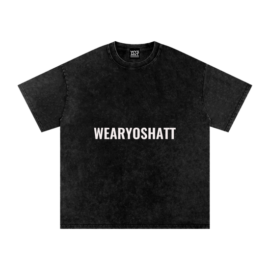 Snow Washed Oversized Cotton T-Shirt