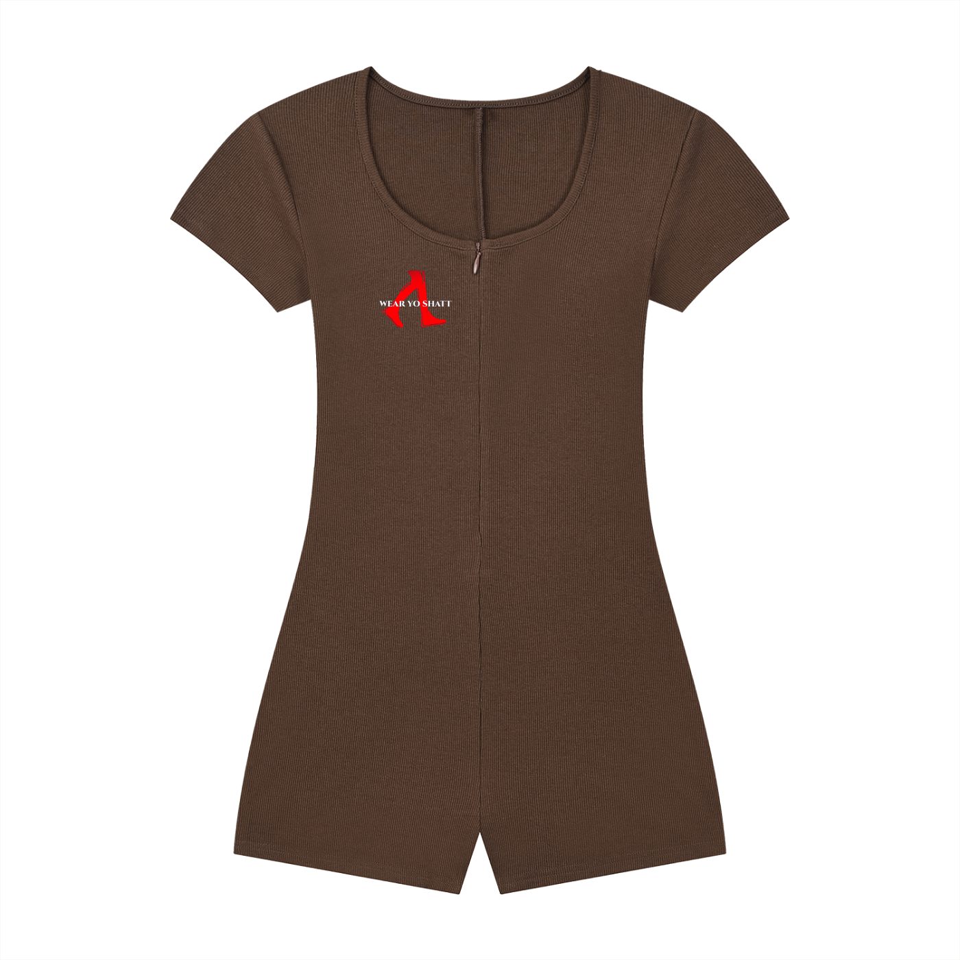 Women's Dual-Function Cape Tie-Waist Romper Classic WearYoShatt Logo
