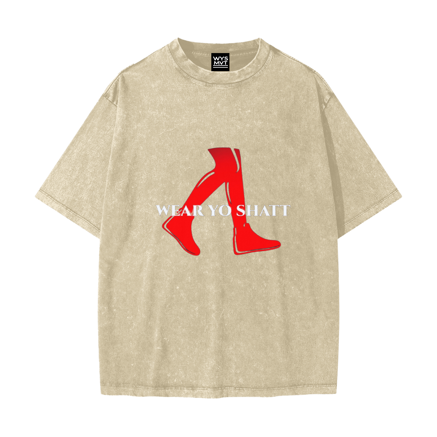 Heavyweight Snow Washed T-Shirt Classic WearYoShatt Logo