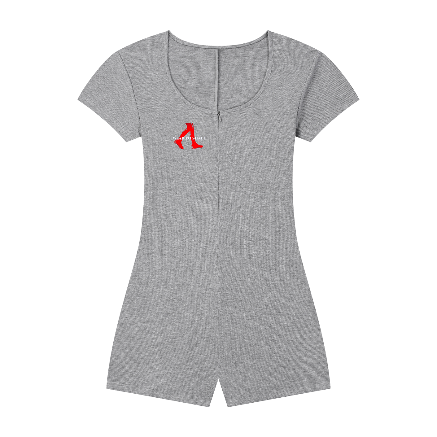 Women's Dual-Function Cape Tie-Waist Romper Classic WearYoShatt Logo