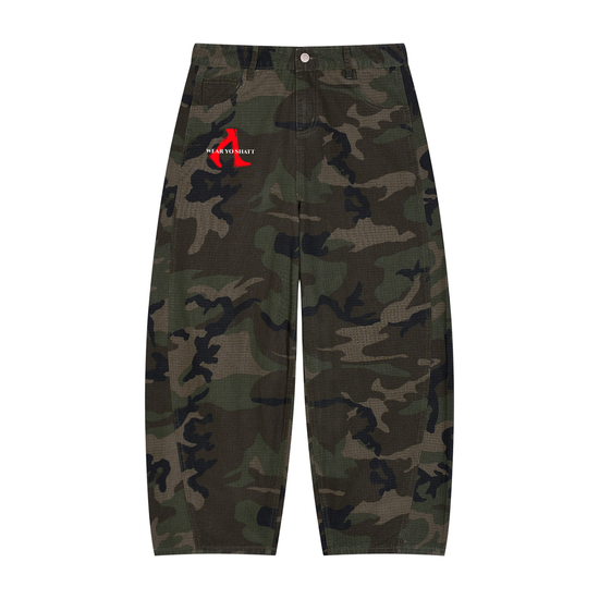 Men’s Camo Barrel Leg Cargo Pants