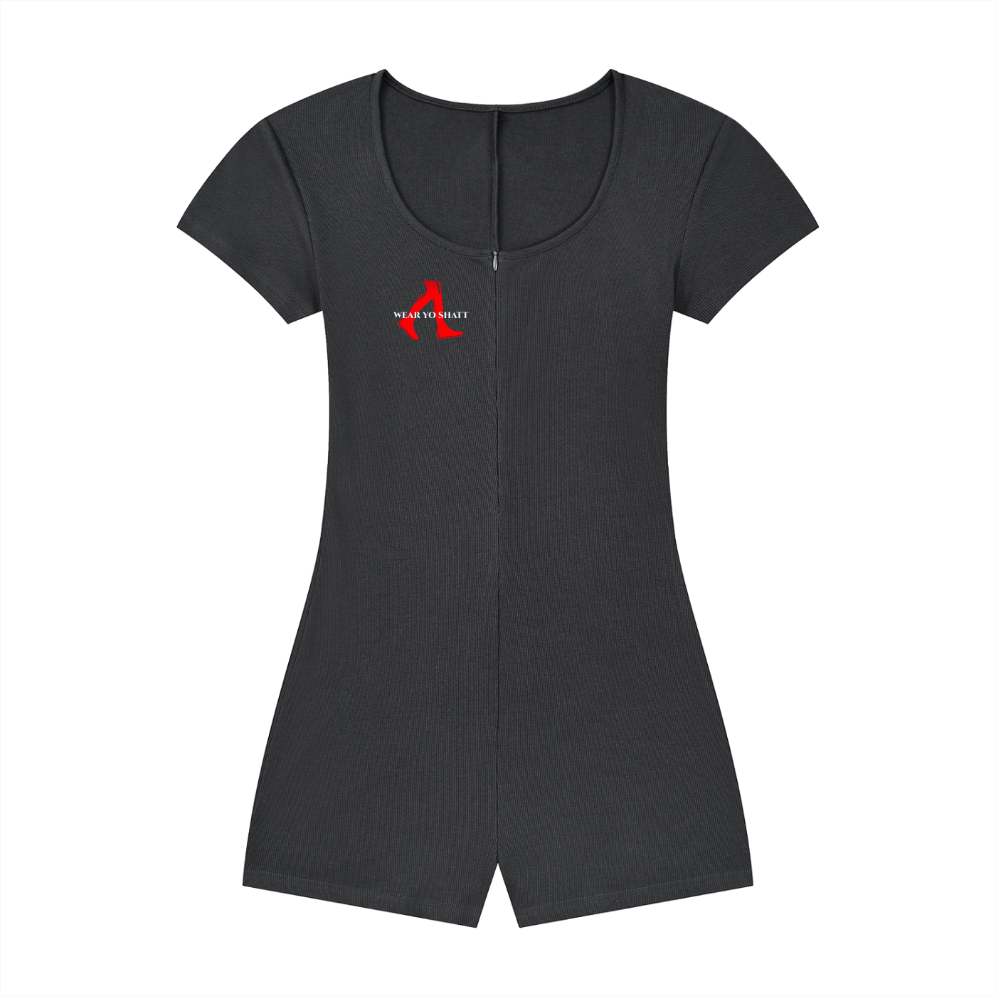 Women's Dual-Function Cape Tie-Waist Romper Classic WearYoShatt Logo