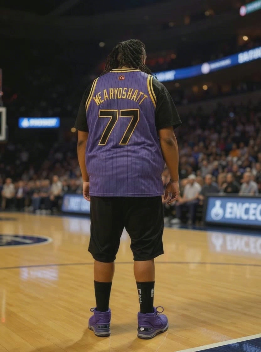 Basketball Jersey Purple Gold Black